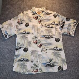 Clearwater Outfitters Chevrolet Corvette Mens XL Button Up Shirt Cotton Tropical